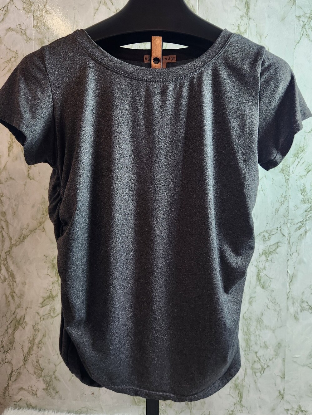 Eye Candy Gray Short Sleeve Top